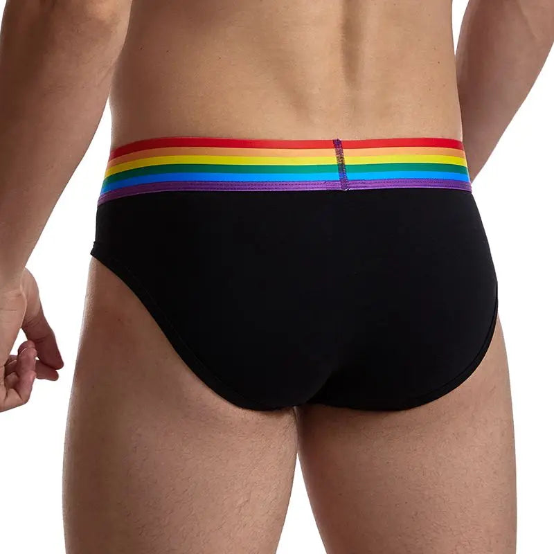 Rainbow Waistband Pride Men's Comfort Briefs