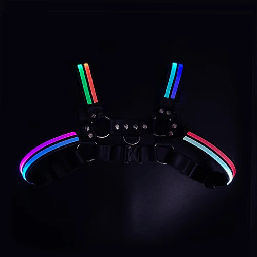 Glow Chest Circuit Party Harness – LED Light-Up Straps