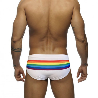 Rainbow Pop Art Low-Rise Bikini Swim Brief
