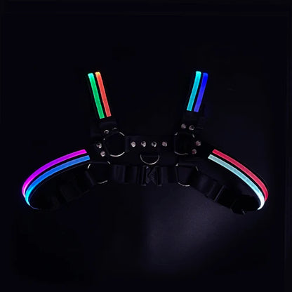 Glow Chest Circuit Party Harness – LED Light-Up Straps