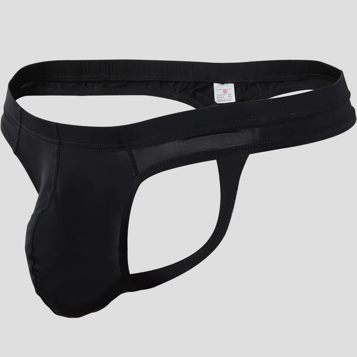 Black men's underwear on a white background