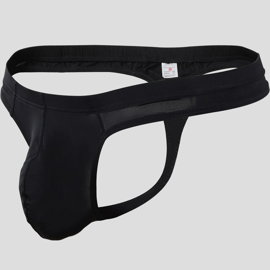 Black men's underwear on a white background