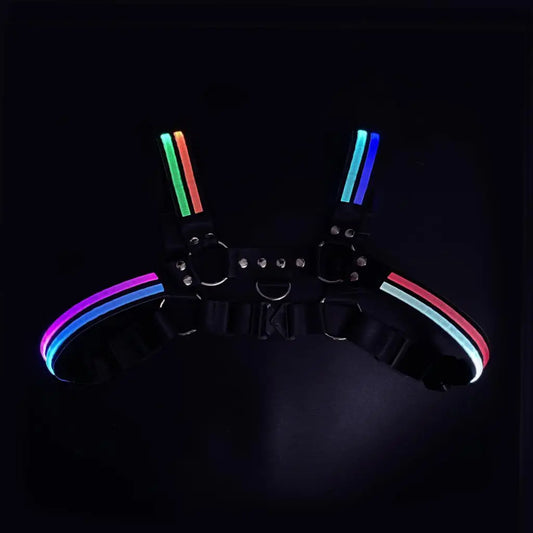 Glow Chest Circuit Party Harness – LED Light-Up Straps