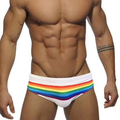 Rainbow Pop Art Low-Rise Bikini Swim Brief